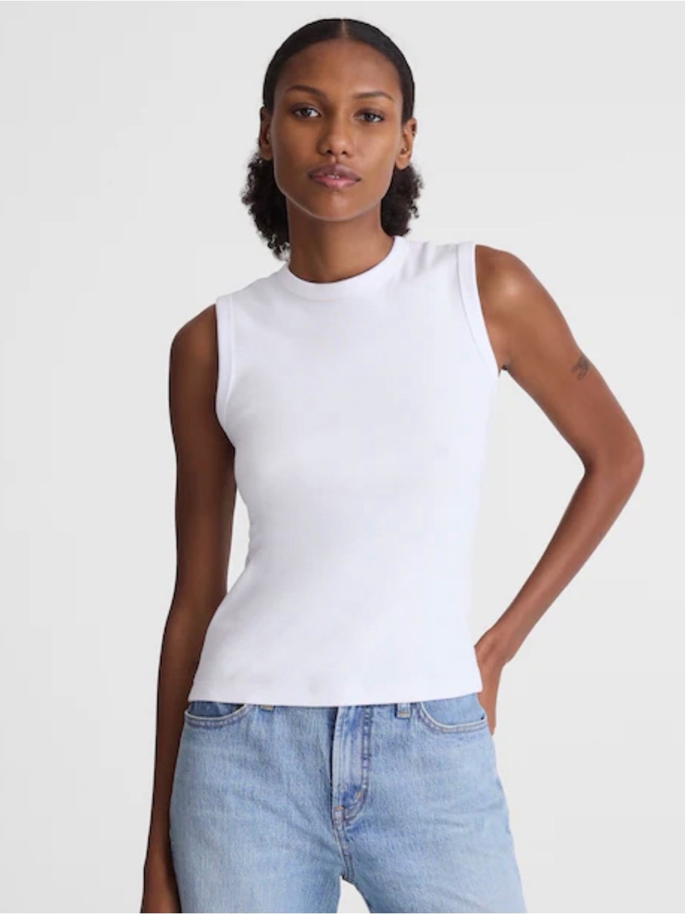NWOT Madewell The '90s Shell Tank in Compact Cotton